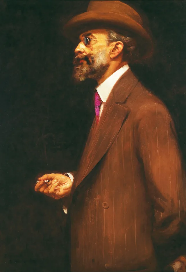 Retrato de Gonzaga Duque, Eliseu Visconti