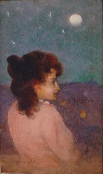 Portrait de jeune fille de profil