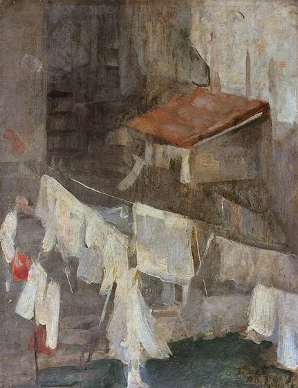 Linge sur la corde
