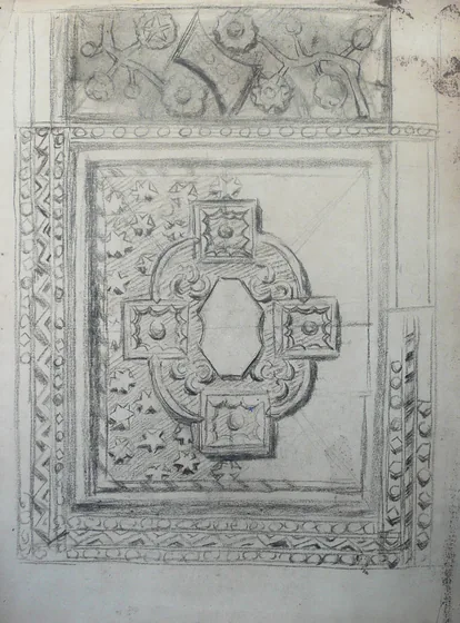 Corniche en plâtre - Étude
