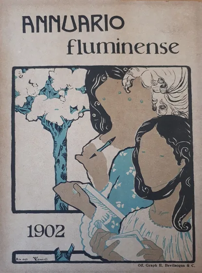 Trois figures féminines - Épreuve 2 pour la couverture de l'Annuário Fluminense 1902
