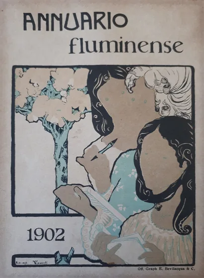 Trois figures féminines - Épreuve 4 pour la couverture de l'Annuário Fluminense 1902