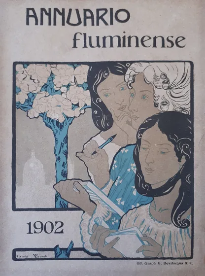 Trois figures féminines - Épreuve pour la couverture de l'Annuário Fluminense 1902