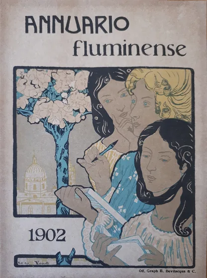 Trois figures féminines - Épreuve pour la couverture de l'Annuário Fluminense 1902