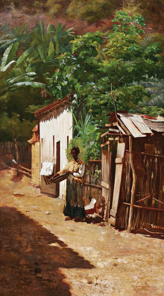 Una calle de la favela