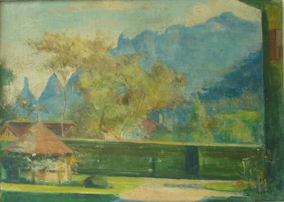 Vue d'un jardin