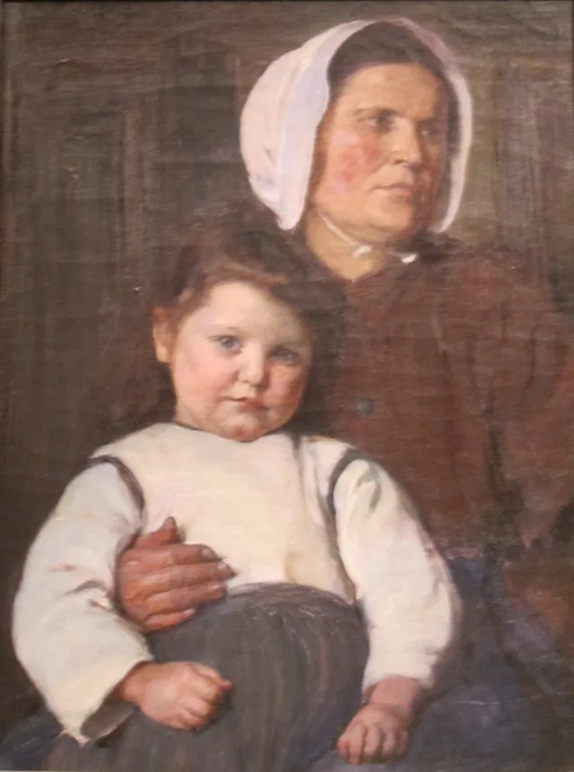 Normandy Peasant Woman and Her Child
