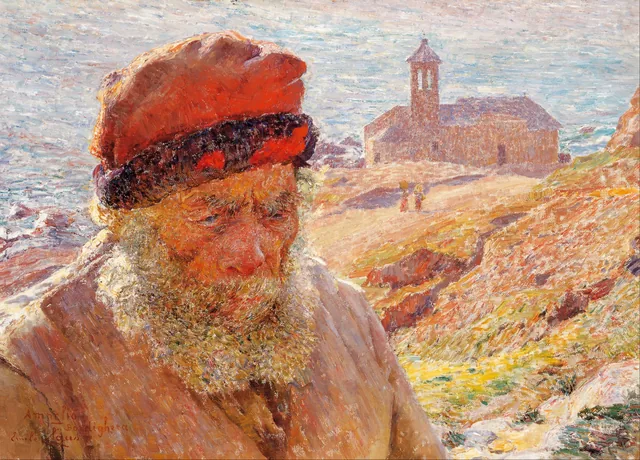 Ampelio, velho pescador de Bordighera, Émile Claus
