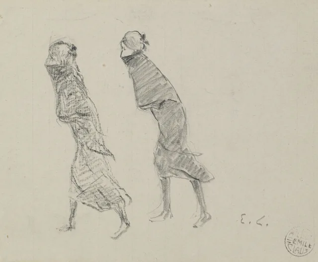 Duas mulheres caminhando, Émile Claus