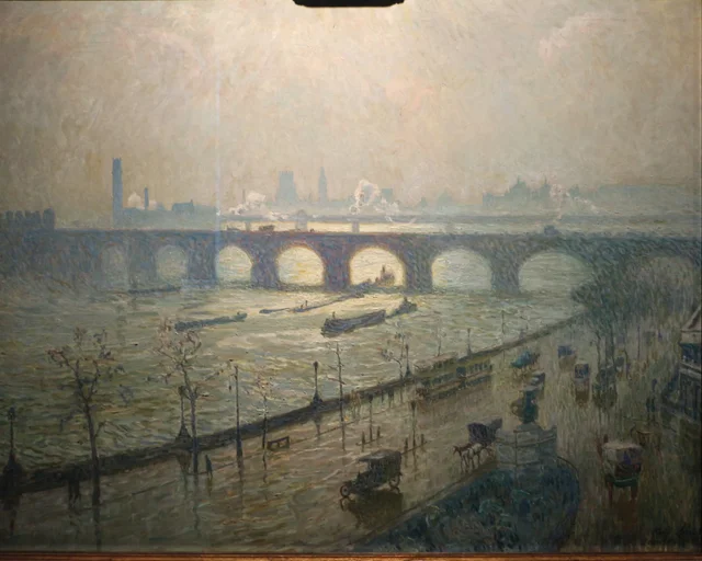 Waterloo Bridge, sol e chuva. Março, Émile Claus