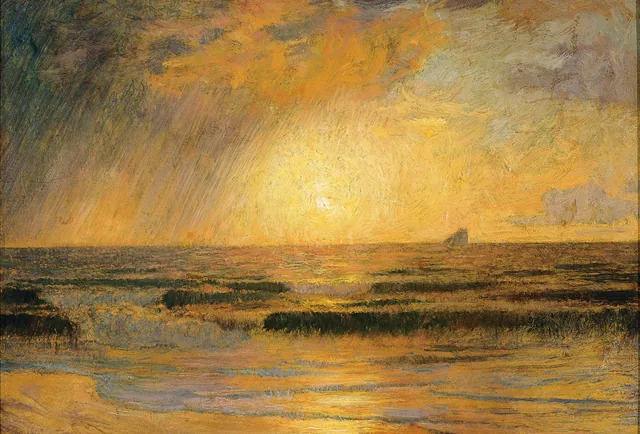 Pôr do sol no mar, Émile-René Ménard