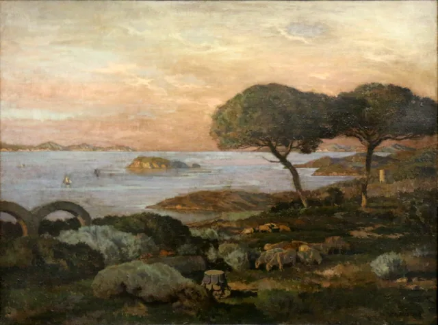 Paisagem da Provença, Bormes-les-Mimosas, Émile-René Ménard