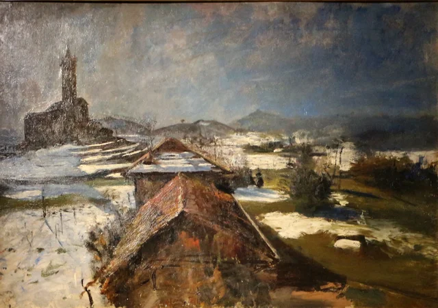 Village under the Snow, Emilio Gola