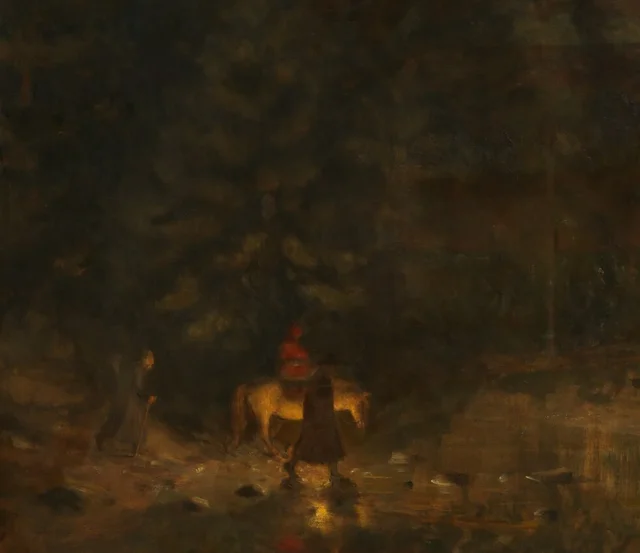 La huida por el bosque, Erik Werenskiold
