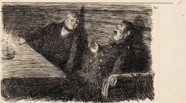 ヨナス・リー『ギーリエの家族』の挿絵のための準備習作、コペンハーゲン、1903年