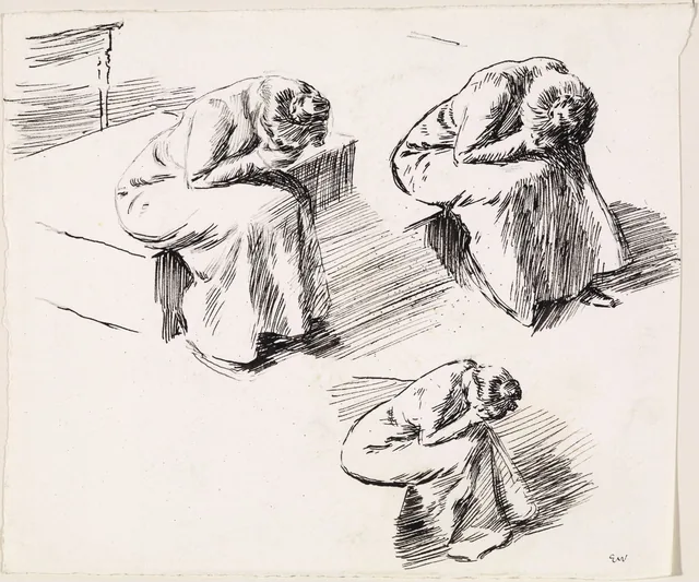 ヨナス・リー『ギーリエの家族』の挿絵のための習作、コペンハーゲン、1903年