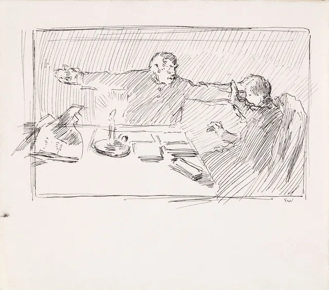 ヨナス・リー『ギーリエの家族』の挿絵のための習作、コペンハーゲン、1903年