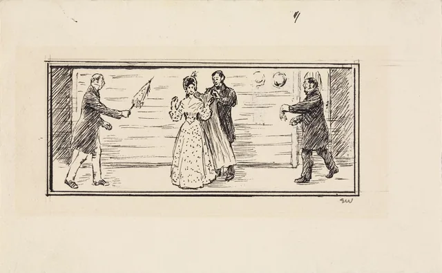 ヨナス・リー『ギーリエの家族』の挿絵のための準備習作、コペンハーゲン、1903年