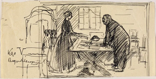 ヨナス・リー『ギーリエの家族』の挿絵のための準備習作、コペンハーゲン、1903年