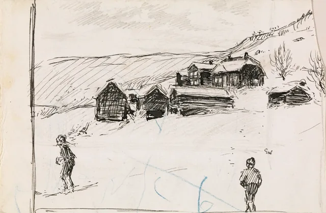 ヨナス・リー『ギーリエの家族』の挿絵のための準備習作、コペンハーゲン、1903年