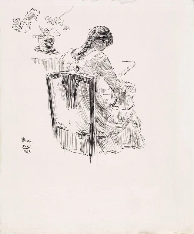 ヨナス・リー『ギーリエの家族』の挿絵のための準備習作、コペンハーゲン、1903年
