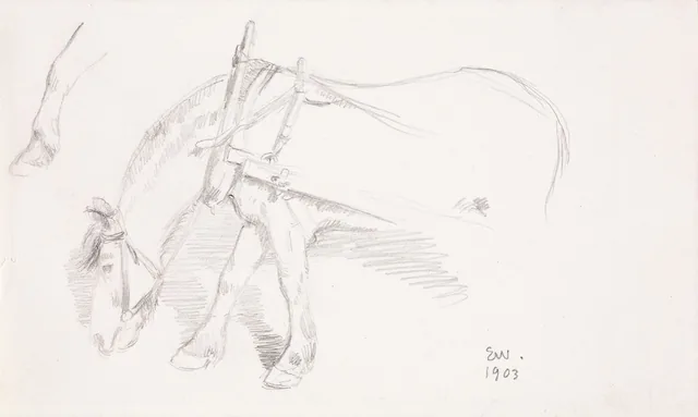 ヨナス・リー『ギーリエの家族』の挿絵のための準備習作、コペンハーゲン、1903年