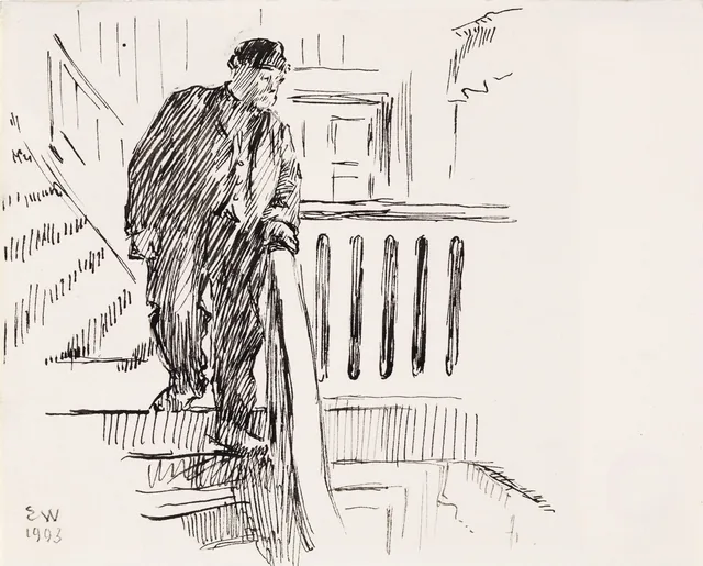 ヨナス・リー『ギーリエの家族』の挿絵のための準備習作、コペンハーゲン、1903年