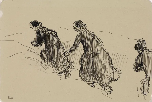 ヨナス・リー『ギーリエの家族』の挿絵のための準備習作、コペンハーゲン、1903年