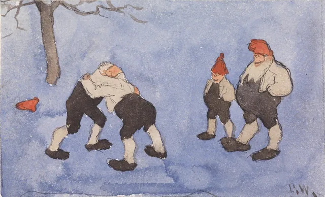 P・Chr・アスビョルンセンとJ・モー『子どものための童話集II、ノルウェー民話』（コペンハーゲン、1884年）の表紙のための準備習作