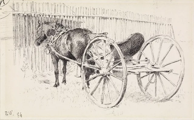 馬と二輪馬車