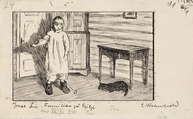 ヨナス・リー『ギーリエの家族』の挿絵、コペンハーゲン、1903年