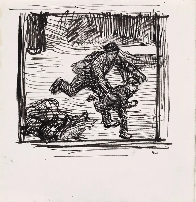 ヨナス・リー『ギーリエの家族』の挿絵、コペンハーゲン、1903年