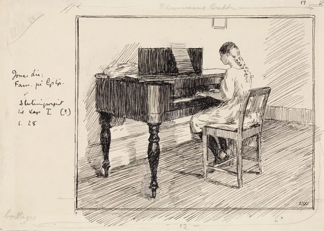 ヨナス・リー『ギーリエの家族』の挿絵、コペンハーゲン、1903年