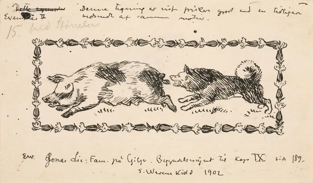 ヨナス・リー『ギーリエの家族』の挿絵、コペンハーゲン、1903年