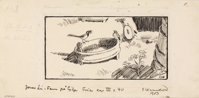 ヨナス・リー『ギーリエの家族』の挿絵、コペンハーゲン、1903年