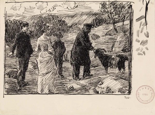 ヨナス・リー『ギーリエの家族』の挿絵、コペンハーゲン、1903年