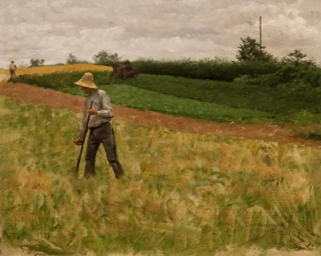 Paisaje con un segador