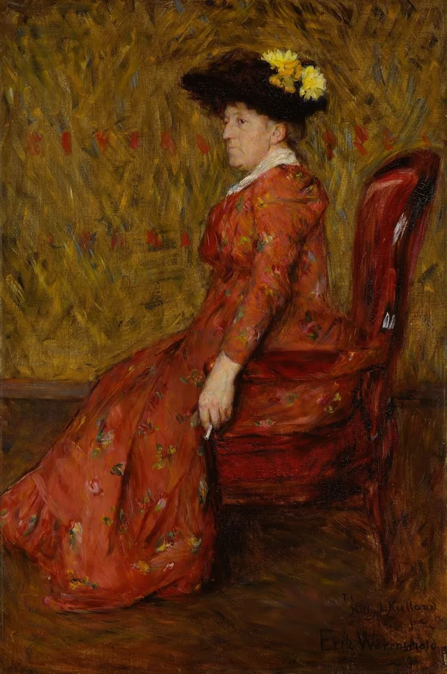 La pintora Kitty L. Kielland, Erik Werenskiold