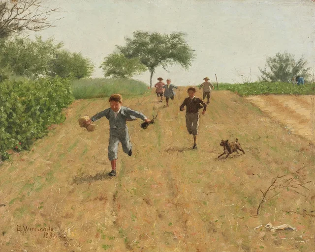 Gritos de niños y alboroto del perro