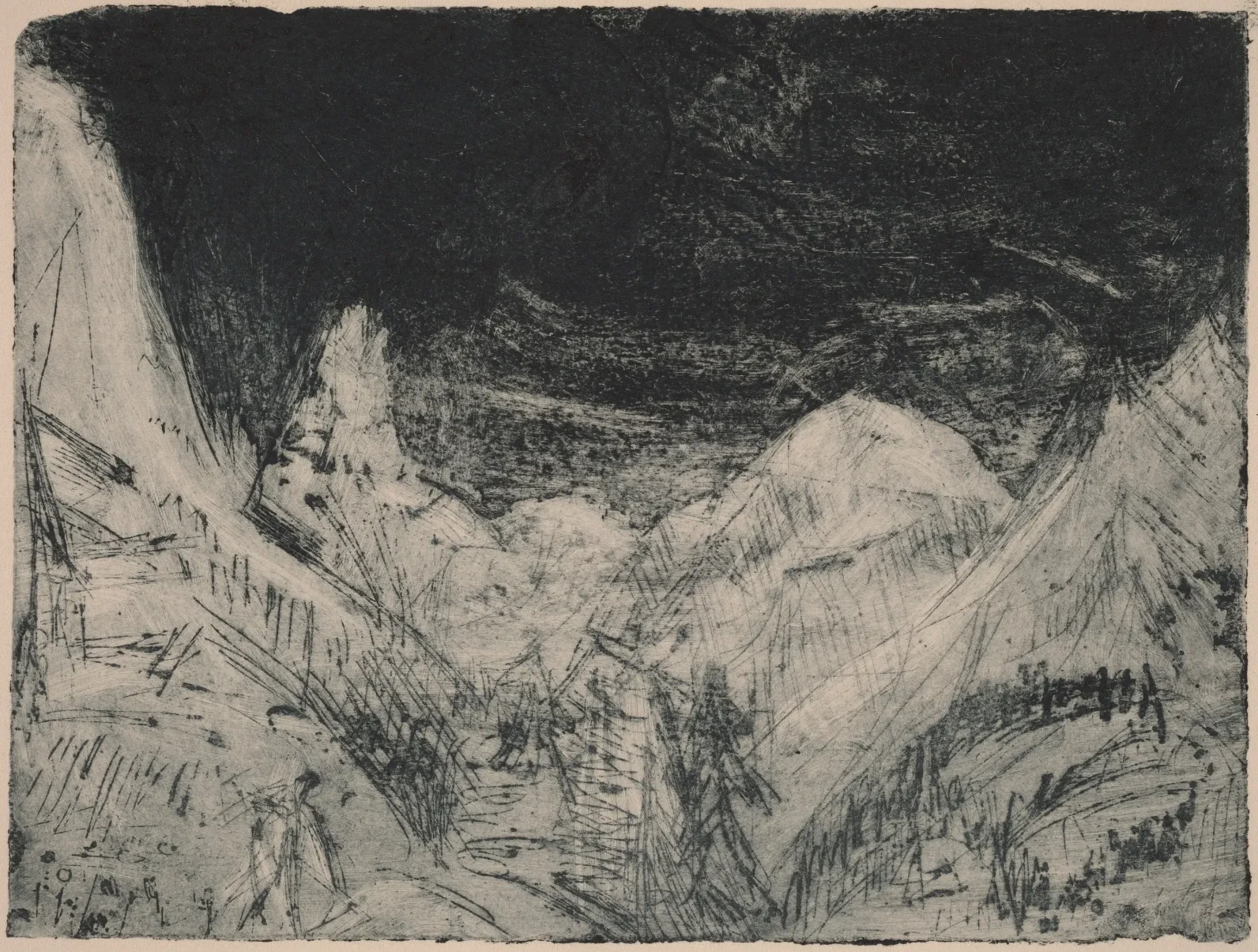 Mountain Landscape with Little Mowers, Ernst Ludwig Kirchner