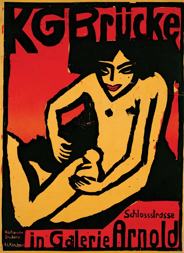 Poster for the Exhibition of the Artists' Group Brücke at Galerie Arnold