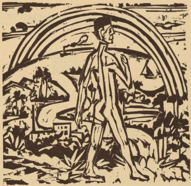 Akt vor Landschaft (Desnudo en un paisaje), Umbra Vitae, Ernst Ludwig Kirchner