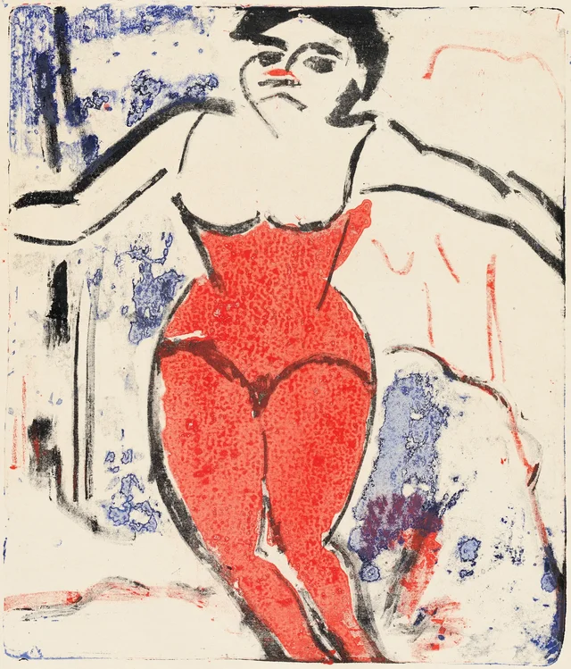 Artista haciendo una reverencia, Ernst Ludwig Kirchner