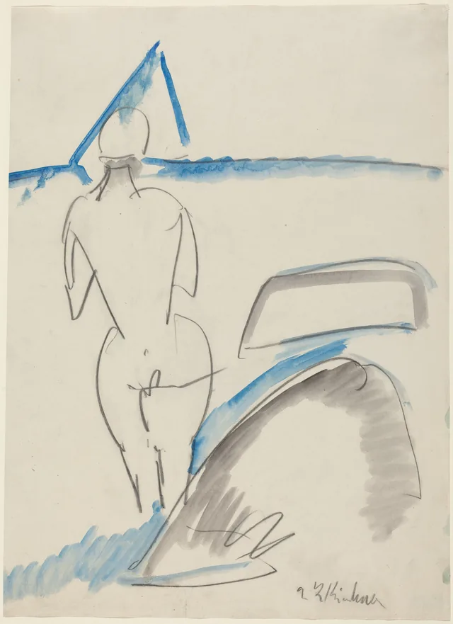 Baigneuse sur la plage