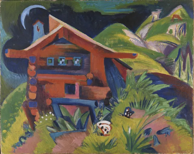 Cabaña de alpe, Ernst Ludwig Kirchner