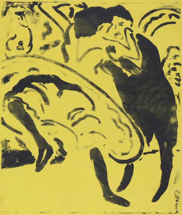 Pareja bailando, Ernst Ludwig Kirchner