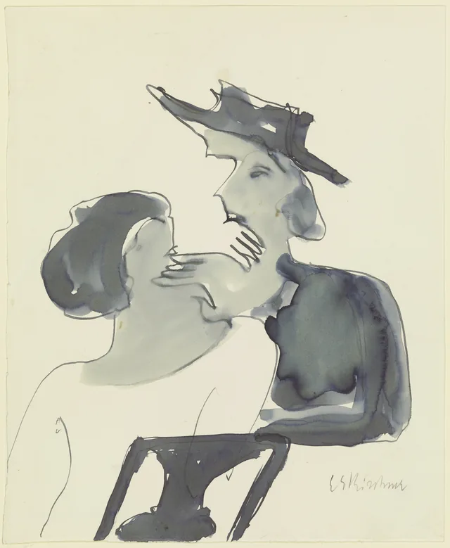 Two Women Talking, Ernst Ludwig Kirchner