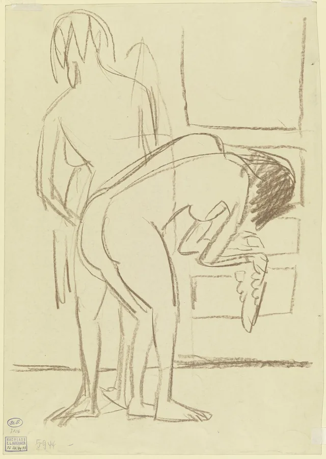 Two Women Drying Themselves