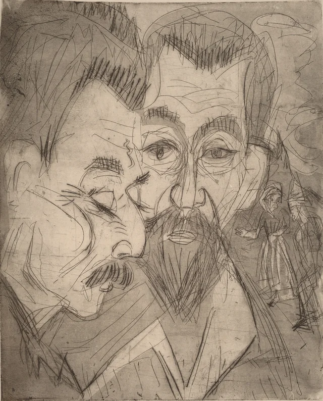 Dos cabezas de campesinos