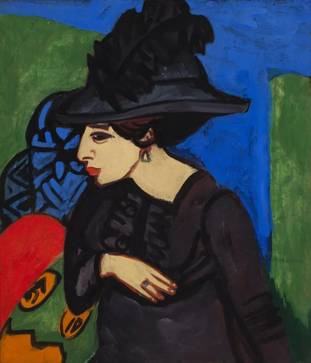 Dodo con sombrero de plumas, Ernst Ludwig Kirchner